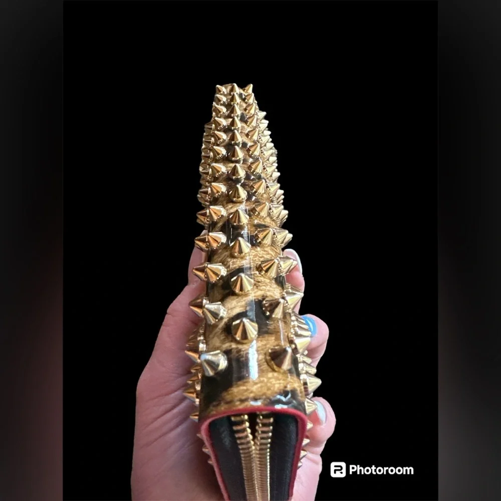 Christian Louboutin cheetah full zip around long wallet! LIKE NEW!! - Picture 8 of 8